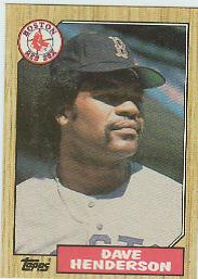 1987 Topps Baseball Cards      452     Dave Henderson
